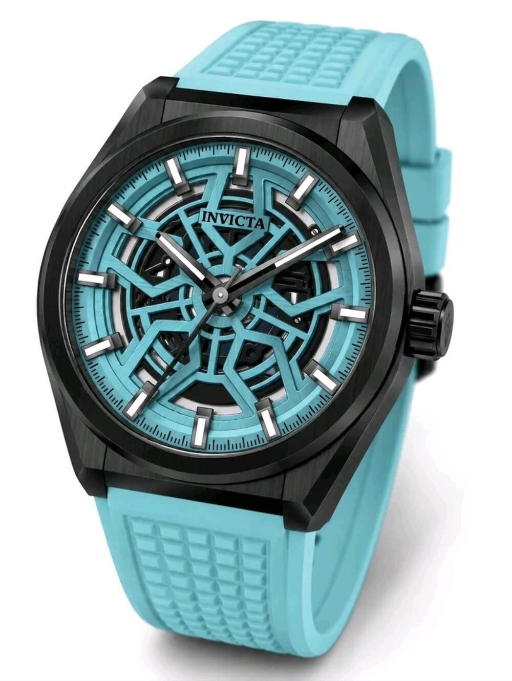 Invicta 🏁 Speedway Rim Men's Watch - 46mm, Light Tiffany Blue Black Dial 70060